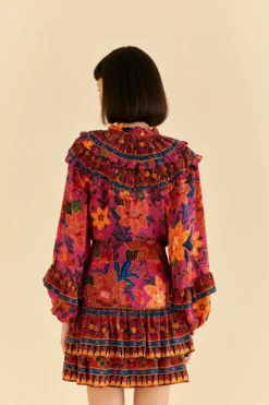 Farm Rio Pink Tropical Tapestry Mini Skirt 8 Farm Rio Pink Tropical Tapestry Mini Skirt -Farm Rio Shop 318099 04 scaled