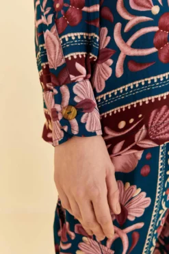 Farm Rio Teal Seashell Tapestry Shirt -Farm Rio Shop 318132 05 scaled