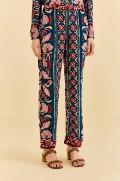 Farm Rio Teal Seashell Tapestry Cargo Pants -Farm Rio Shop 318133 03 scaled
