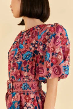 Farm Rio Blush Floral Birds Mini Dress -Farm Rio Shop 318135 03 scaled