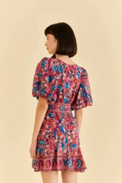 Farm Rio Blush Floral Birds Mini Dress -Farm Rio Shop 318135 04 scaled