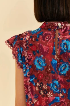 Farm Rio Blush Floral Birds Sleeveless Blouse -Farm Rio Shop 318136 04 scaled