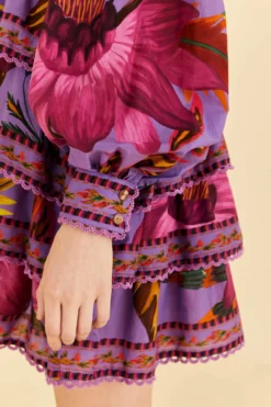 Farm Rio Purple Maxi Flowers Mini Dress 11 Farm Rio Purple Maxi Flowers Mini Dress -Farm Rio Shop 318162 05 scaled