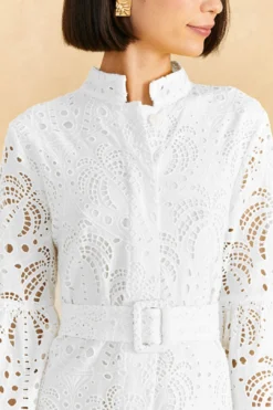 Farm Rio Off-White Palm Tree Mini Dress -Farm Rio Shop 318564 03