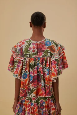 Farm Rio Off-White Tropical Yard Blouse 8 Farm Rio Off-White Tropical Yard Blouse -Farm Rio Shop 320269 03