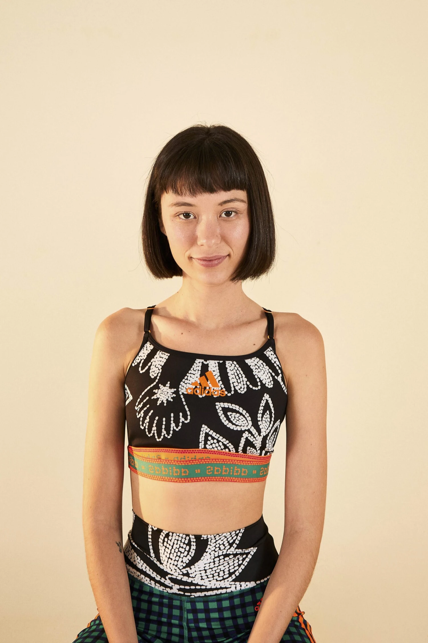 Farm Rio ADIDAS FARM LS Bra Black 1 Farm Rio ADIDAS FARM LS Bra Black