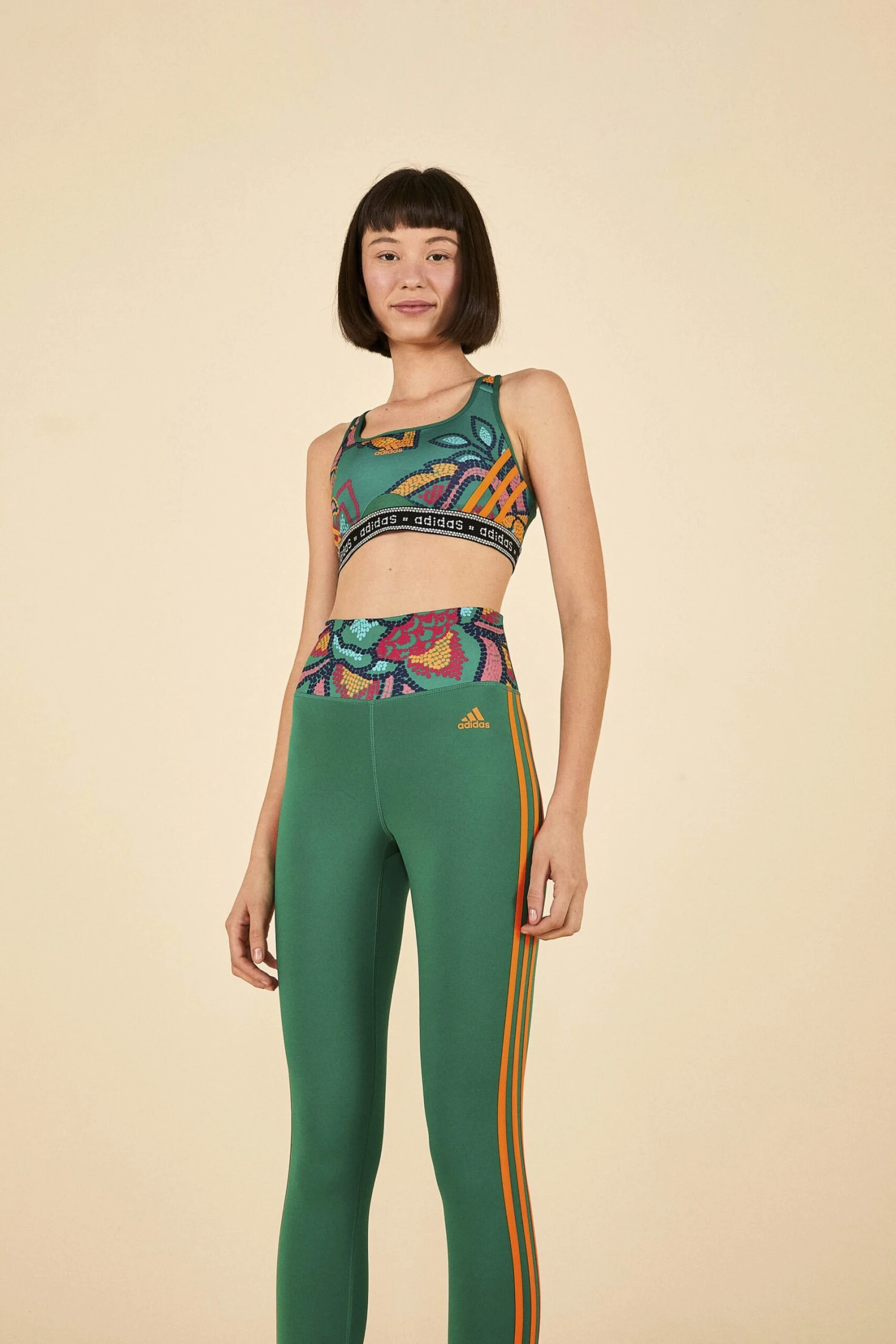 Farm Rio ADIDAS FARM TR Tights Green 1 Farm Rio ADIDAS FARM TR Tights Green