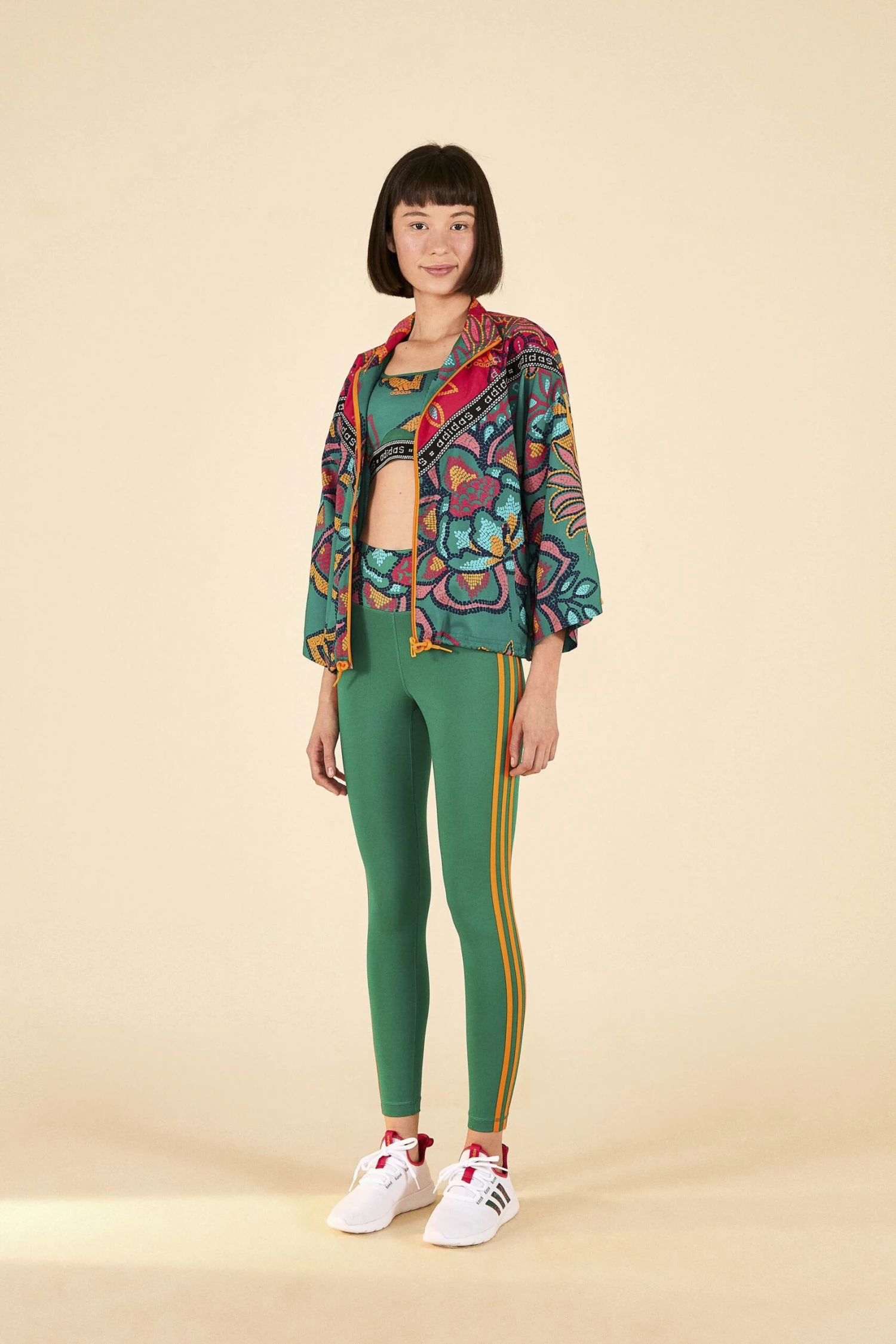 Farm Rio ADIDAS FARM TR Tights Green 2 Farm Rio ADIDAS FARM TR Tights Green - Image 2