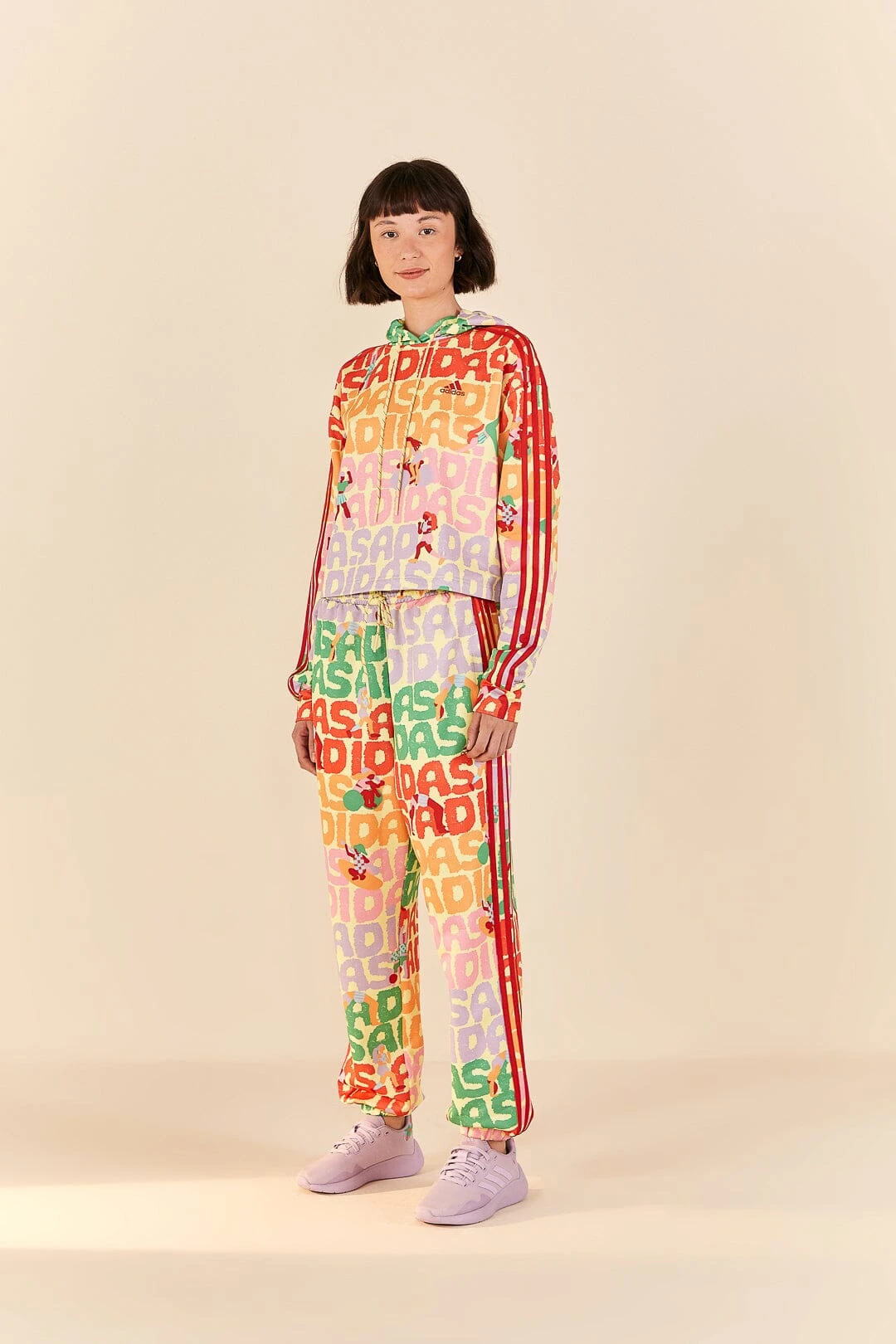 Farm Rio Adidas Farm Trackpants Pearl Citrine 1 Farm Rio Adidas Farm Trackpants Pearl Citrine