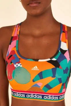 Farm Rio Farm Medium-Support Bra Bold Green / Better Scarlet -Farm Rio Shop HS1187 05