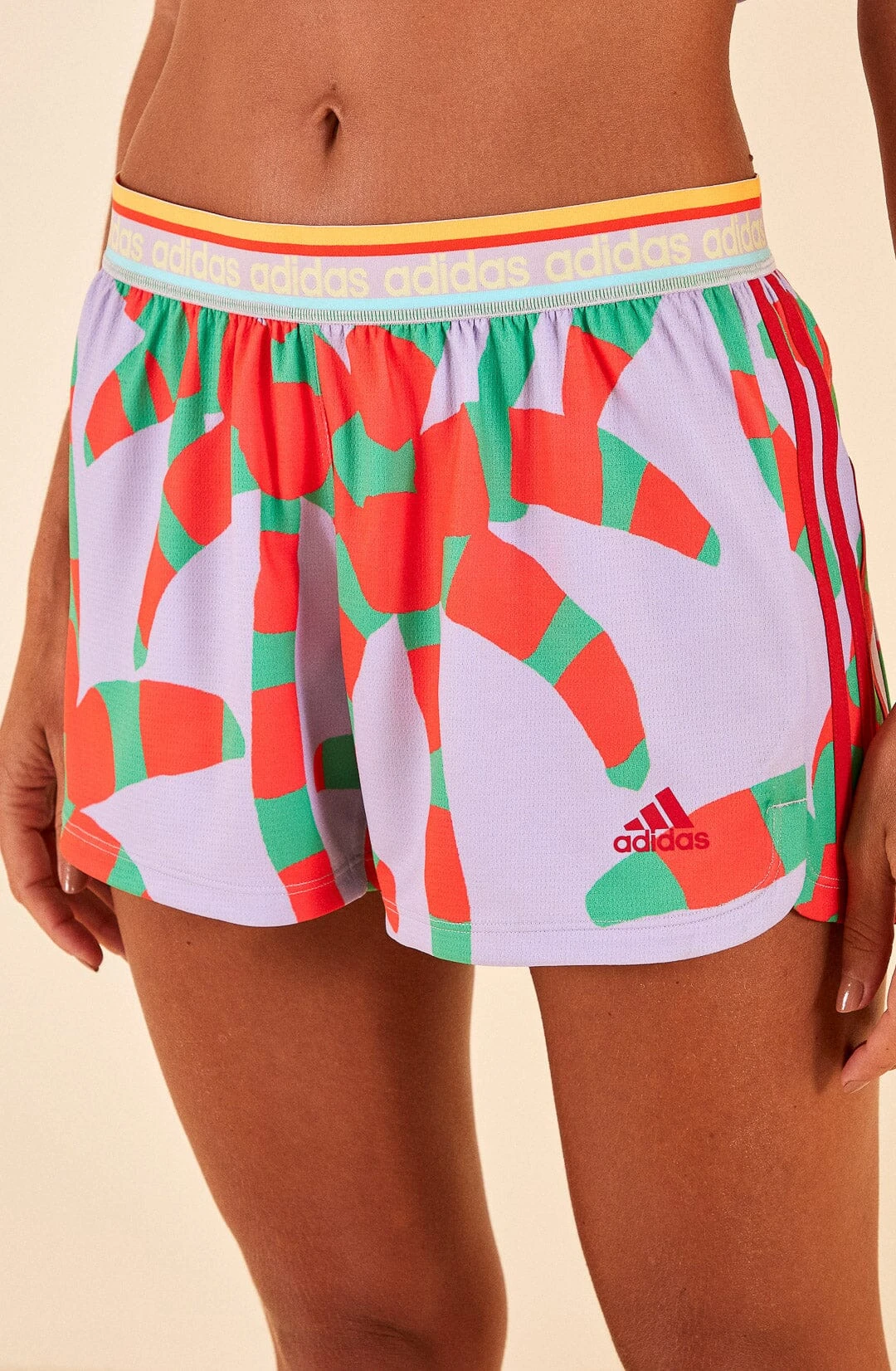 Farm Rio Adidas Farm Pacer Shorts Purple 3 Farm Rio Adidas Farm Pacer Shorts Purple - Image 3