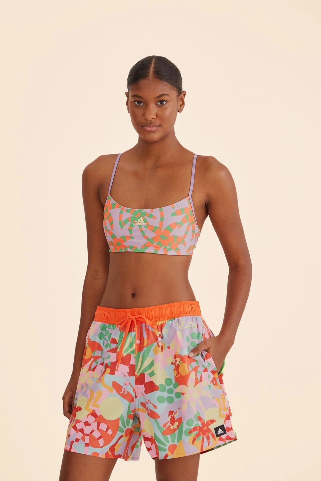 Farm Rio Adidas Farm Unitefit Shorts Red 1 Farm Rio Adidas Farm Unitefit Shorts Red